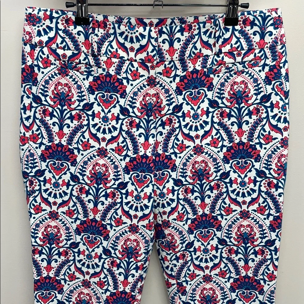 Ann Taylor Loft Marisa Fit Cropped The Riviera Pant Floral Mosaic Print 6
